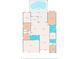 Detailed floor plan showing layout with dimensions for the entire house at 692 Challice Dr, Spring Hill, FL 34609