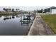 Private dock with calm canal view at 12825 1St Isle, Hudson, FL 34667