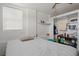 Simple bedroom with double bed and closet at 15806 Adobe Dr, Hudson, FL 34667