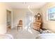 Bright bedroom with wood furniture and carpet flooring at 2647 Royal Ridge Dr, Spring Hill, FL 34606