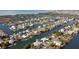 Aerial view of home and neighborhood with water access at 3207 Hibiscus Dr, Hernando Beach, FL 34607
