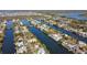 Large aerial view of community with waterways and homes at 3207 Hibiscus Dr, Hernando Beach, FL 34607