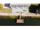 Elevated view of home and private dock with canal access at 3207 Hibiscus Dr, Hernando Beach, FL 34607