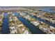 Broad view of waterfront homes and properties along canals at 3207 Hibiscus Dr, Hernando Beach, FL 34607