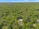 Expansive aerial shot showcasing the property enveloped by a dense forest, creating a secluded and nature-rich environment at 6051 Valley Spring Dr, Brooksville, FL 34601