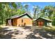 Charming log cabin home with lush surroundings and separate garage at 6051 Valley Spring Dr, Brooksville, FL 34601