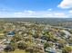 High-angle shot of a neighborhood with lakes, mature trees, and community amenities at 7414 Heather Walk Dr, Weeki Wachee, FL 34613