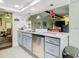 The kitchen island provides extra storage and lots of room for meal prep at 12529 Shadow Ridge Blvd, Hudson, FL 34669