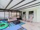 Comfortable covered patio with furniture, perfect for lounging and enjoying the outdoors at 12529 Shadow Ridge Blvd, Hudson, FL 34669
