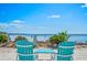 Two beach chairs overlooking a scenic ocean view with blue skies at 4515 Marine Pkwy # 106, New Port Richey, FL 34652