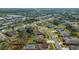 Community aerial showcases verdant lawns, mature trees, and lovely homes in a tranquil neighborhood at 14215 Presteign Ln, Spring Hill, FL 34609