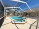 Beautiful screened-in pool area with attached spa for ultimate relaxation at 4351 Castle Ave, Spring Hill, FL 34609