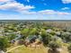 Aerial view of a playground with shade structures and a grassy field in a residential area at 9173 Shadyside Ln, Land O Lakes, FL 34637