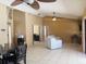 Spacious open-concept living area with tiled flooring and neutral paint at 1035 Dockside Dr, Lutz, FL 33559