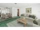 Inviting living room with neutral tones, a stylish couch, and a decorative floral painting above it at 7037 Versailles N # 15, Pinellas Park, FL 33781