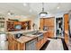 Luxurious kitchen with stainless steel appliances, granite countertops and beautiful wood cabinetry at 10030 Orchard Way, Spring Hill, FL 34608