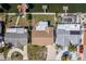 Aerial view showcases the property's location on a waterfront canal with easy access to Gulf of Mexico at 13705 Allyn Dr, Hudson, FL 34667