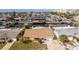 Aerial view of a cozy home showcasing proximity to waterfront and neighborhood charm at 13705 Allyn Dr, Hudson, FL 34667