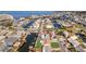 Aerial view of the waterfront home and community in Hudson, Florida, showcasing the property's location at 13705 Allyn Dr, Hudson, FL 34667