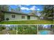 Inviting single-story home with a well-maintained yard and two storage sheds at 16325 Hibiscus Rd, Brooksville, FL 34601