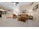 Comfortable living room with tile floors and open layout, great for entertaining and Gathering gatherings at 16325 Hibiscus Rd, Brooksville, FL 34601