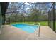 A screened in pool offers the perfect spot to relax and enjoy the Florida sunshine at 16325 Hibiscus Rd, Brooksville, FL 34601