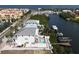 Stunning aerial view showcases the home's location near the water and community at 1421 Apollo Beach Blvd, Apollo Beach, FL 33572
