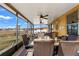 Large lanai has seating and dining areas with great backyard views at 2109 Trillium Blvd, Brooksville, FL 34604