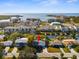 Beautiful aerial view of a coastal community with waterfront homes, docks, and stunning ocean access at 8225 Channel Dr, Port Richey, FL 34668