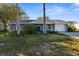 Charming single-story home with a manicured front yard, an attached garage, and a welcoming entrance at 8225 Channel Dr, Port Richey, FL 34668