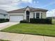 Attractive single-story home with manicured landscaping, a two-car garage, and charming facade at 11204 Clear Oak Cir, New Port Richey, FL 34654