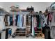 Walk-in closet featuring extensive shelving and storage solutions for clothes, shoes, and accessories at 17026 Shell Bay Dr, Land O Lakes, FL 34638