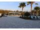 Relaxing poolside lounge area with comfortable seating and palm trees at 17026 Shell Bay Dr, Land O Lakes, FL 34638