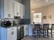 Well-appointed kitchen with stainless steel appliances, white cabinetry and elegant backsplash at 6734 Dali Ave # 205, Land O Lakes, FL 34637