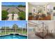 Collage of home images featuring the dining room, exterior, and bedroom views at 9819 Bridgeton Dr, Tampa, FL 33626