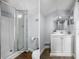 Bathroom featuring a shower, toilet, and vanity with ample space at 13289 Joy Path, Brooksville, FL 34601