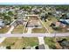 Aerial view of the property highlighting its location, expansive yard, and proximity to the street at 13419 Banner Rd, Spring Hill, FL 34609