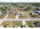 Aerial view of the property showcasing its location, expansive yard, and neighborhood at 13419 Banner Rd, Spring Hill, FL 34609
