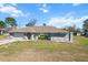 Charming single-story home with a well-maintained lawn, mature landscaping, and an attached two-car garage at 13419 Banner Rd, Spring Hill, FL 34609