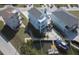 Birds-eye view featuring canal-front home with boat dockage in a lovely residential neighborhood setting at 6613 Josie Ln, Hudson, FL 34667