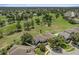 Overhead shot showcasing real estate properties adjacent to a verdant golf course at 8788 Fetterbush Ct, Brooksville, FL 34613