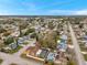 An aerial view of a cozy neighborhood, highlighting homes with private pools and meticulously kept lawns at 9220 Saint Regis Ln, Port Richey, FL 34668