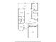 Detailed floor plan of the home showcasing layout, room dimensions, and the location of the garage at 150 Center Oak Cir, Spring Hill, FL 34609