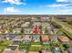 Aerial view of a residential property near a highway, showing its location within a well-planned community at 1801 Loch Haven Ct, Trinity, FL 34655