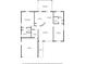 Detailed floor plan of the home layout showing room dimensions and the location of the enclosed porch at 2171 Whitewood Ave, Spring Hill, FL 34609