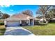 Inviting one-story home featuring a two-car garage, well-maintained lawn, and a classic design at 469 Fairbanks Rd, Spring Hill, FL 34608