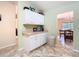 Kitchen area with lots of storage and views leading to the dining room at 469 Fairbanks Rd, Spring Hill, FL 34608