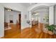 Spacious living area featuring hardwood floors and an open layout at 5050 Limestone Dr, Port Richey, FL 34668