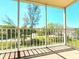 Enjoy the peaceful view from this screened lanai, perfect for relaxing outdoors at 9000 Commodore Dr # 302, Seminole, FL 33776