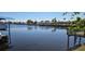 Beautiful canal and waterfront view, boat lifts in distance at 1414 Grand Blvd, Holiday, FL 34690